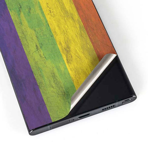 Distressed Rainbow Flag Galaxy S25 Ultra Skin